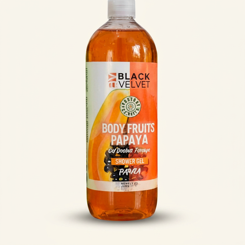 Black Velvet Shower Gel Body Fruits Papaya